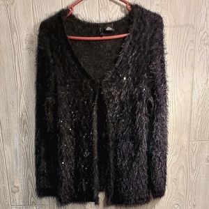 New Directions Black Cardigan- PXL